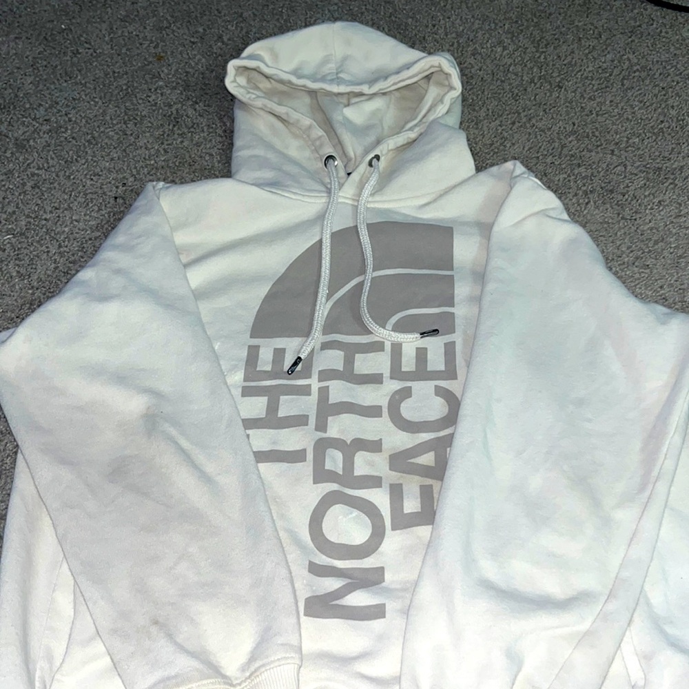 Cream colored north face hoodie